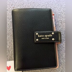 Kate Spade Black Snap Agenda Planner Organizer